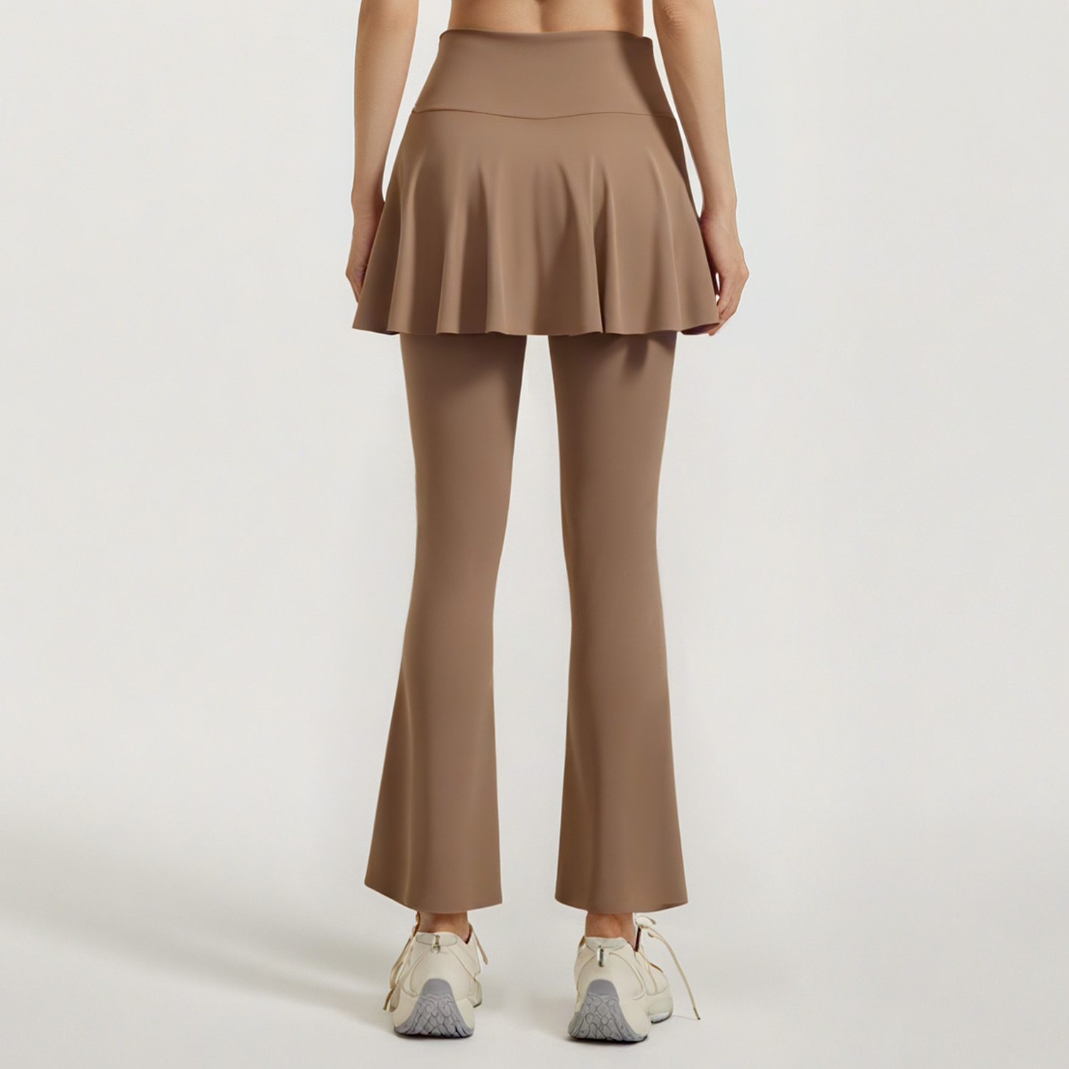 Juyi Tang nuevo color alto elástico delgado falso dos piezas de cintura alta correr calcetín de acondicionamiento físico