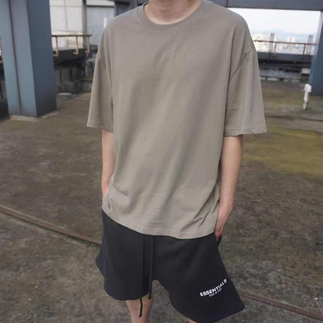 2023 primavera y verano American Essentials marca de moda pesada camiseta Street FOG algodón manga corta de los hombres de estilo High Street