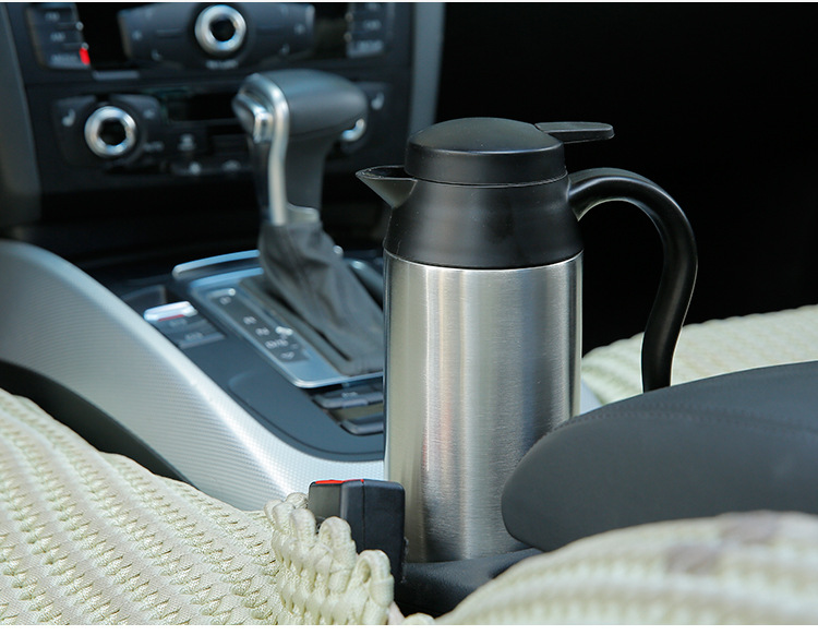 Cross-Border Double-Layer Stainless Steel Car Water Kettle Heating Cup Pot Constant Temperature Car 12V24V Voltage Water Heater Boiling Water