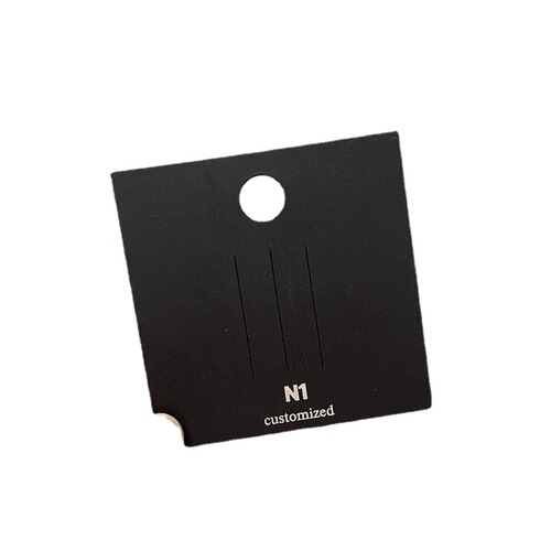 Korean high-end jewelry cardboard hairpin card hair ring folding card small hairpin black and white packaging cardboard can be hung cardboard