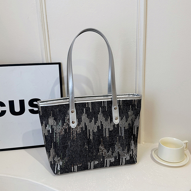 Nueva bolsa de mano, bolsa de mujer, bolsa de trabajo de gran capacidad, bolsa de viaje, bolsa de lona de mujer, bolsa de hombro de alta calidad, sequinilla