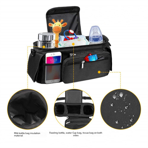 Amazon Bestselling Stroller Organizer Bag, Hand Truck Basket Storage Gadget, Universal Stroller Accessory, Storage Bag for Baby Stroller