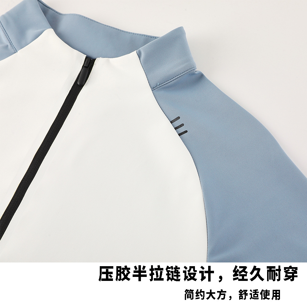 Camiseta de tenis deportiva sin marca de prensa semiacremallera Dijia invierno base chaqueta casual para correr y secar rápidamente mangas largas