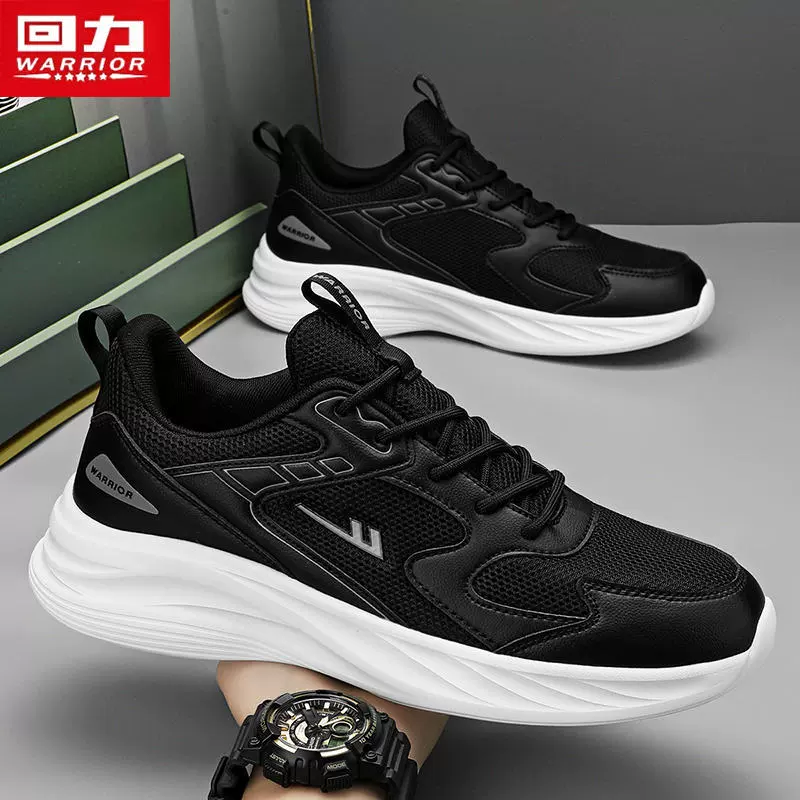 Мужские кроссовки Warrior 2025 осень, легкие, амортизирующие, с мягкой подошвой, парные женские повседневные кроссовки, мужские спортивные кроссовки с застежкой.