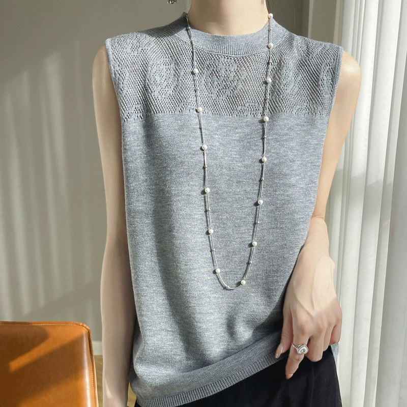 Summer woolen three dimensional knitted vest, sweater sleevless, wholesale