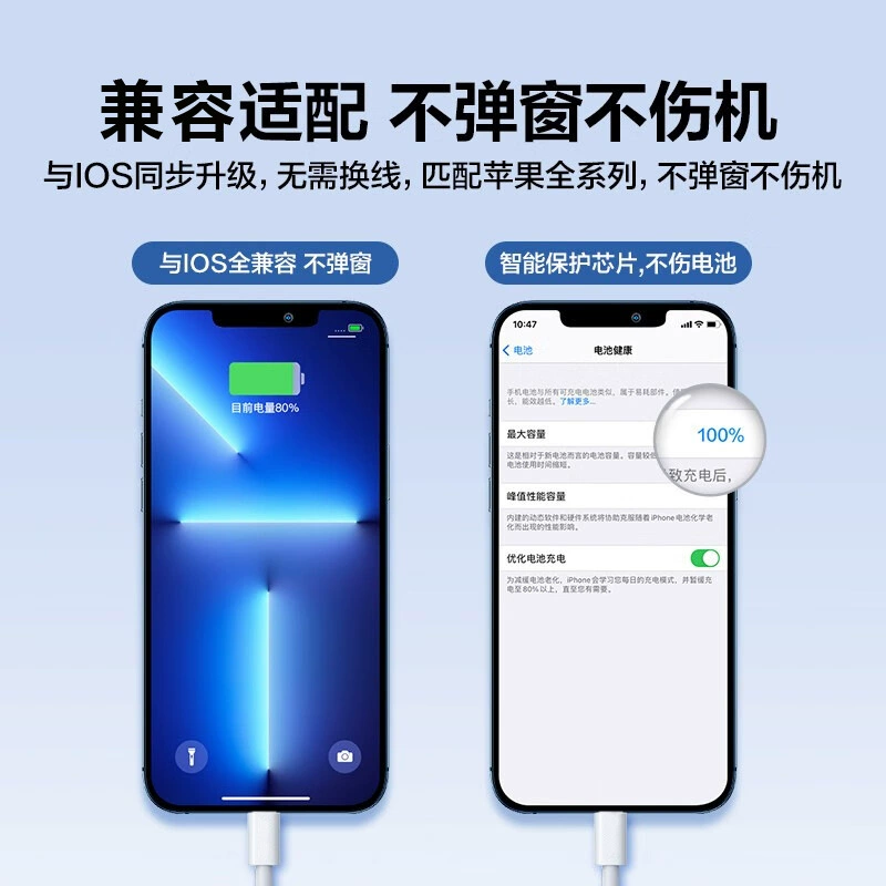 Подходящий кабель для зарядки Apple 8-14 быстрая зарядка автомобильное подключение CarPlay экран USB к Lightning