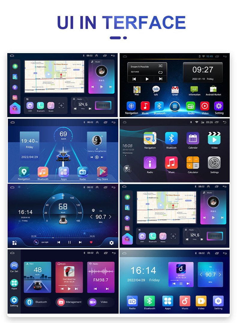 Large-Screen Carplay Car Mp5 Player Android Navigation All-In-One Car Central Control Radio USB Card Slot