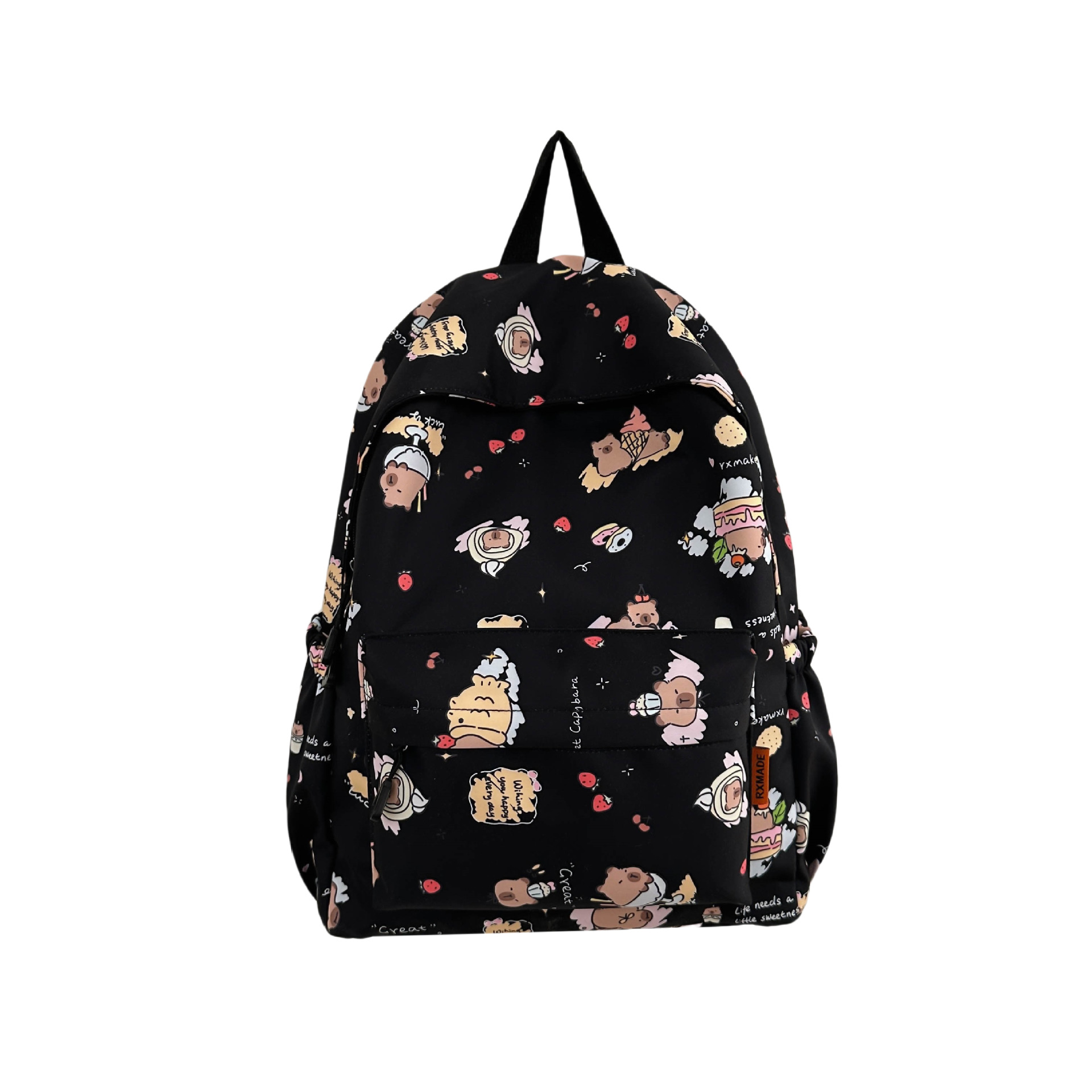 Linda mochila de impresión fresca, estudiante de secundaria, mochila escolar de gran capacidad, mochila de viaje ligera de ocio de moda al por mayor