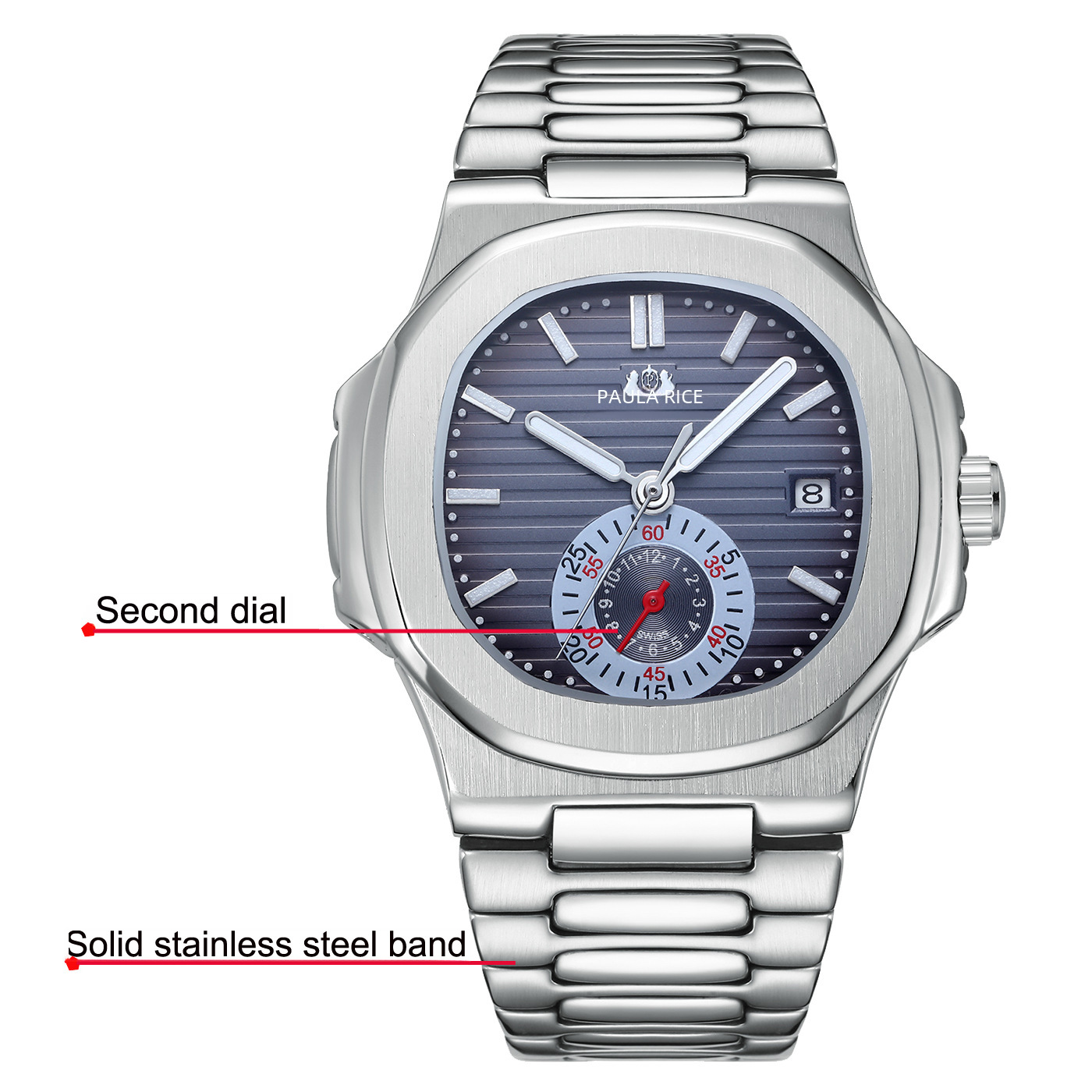 Fully Automatic Mechanical Solid Steel Belt Calendar Luminous Parrot Men's Watch AUTOMATIC WATCH_voghion.com