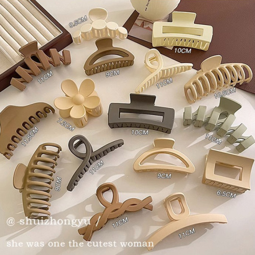 Korean-style temperament girl hair clip with a high-end vibe, large shark clip, 2025 hair clip for updo, hair clip with abundant hair volume, claw clip