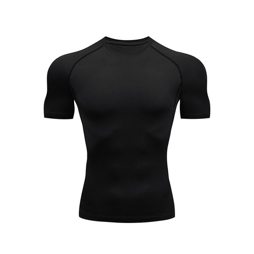 Domestic Acode Fitness Tight Abdominal Shaping Breathable Quick-Dry Training T-Shirt in Multicolor Short Sleeve