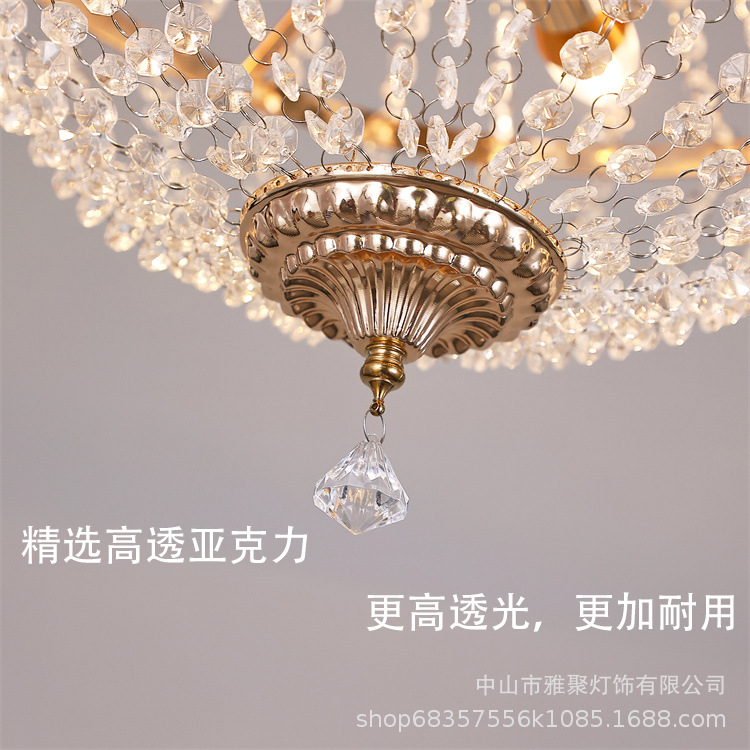 Suministro directo de fábrica de la boda noria cristal Luz de lujo decorativo araña de hierro techo boda lámparas araña de estilo europeo