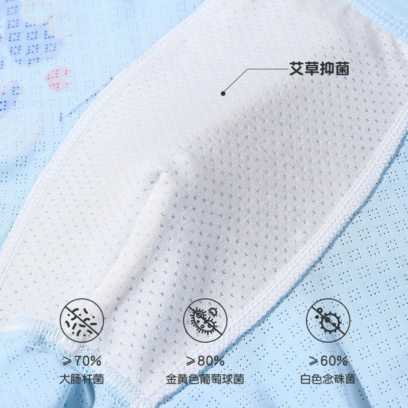 Summer new boys' ice silk underwear, children's breathable mesh cartoon underwear, naked sense, big children's boxer briefs wholesale