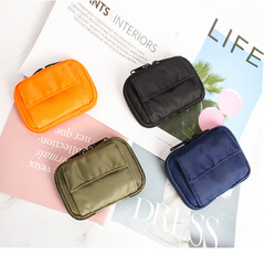 Korean version of the new unisex nylon fabric coin purse key bag large capacity card bag data cable storage bag