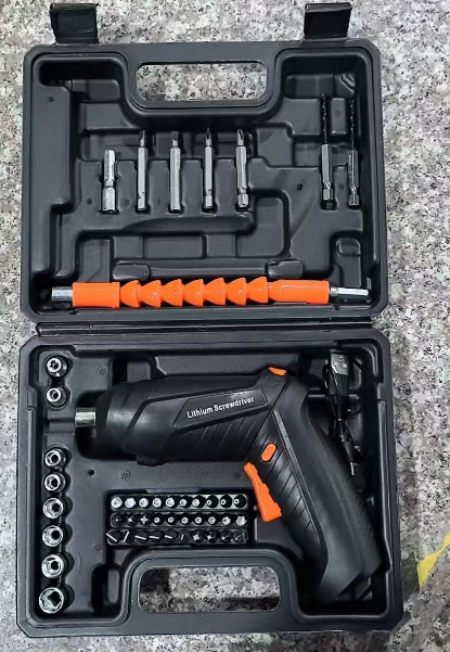 Mini destornillador eléctrico conjunto 45pc deformable lote de tornillo pequeño muebles instalado usb destornillador al por mayor