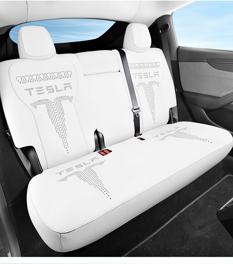 Suitable for the 2025 New Tesla Modely, Special Car Seat Cushion, Suede Leather Summer Saddle Pad, Car Seat Cover