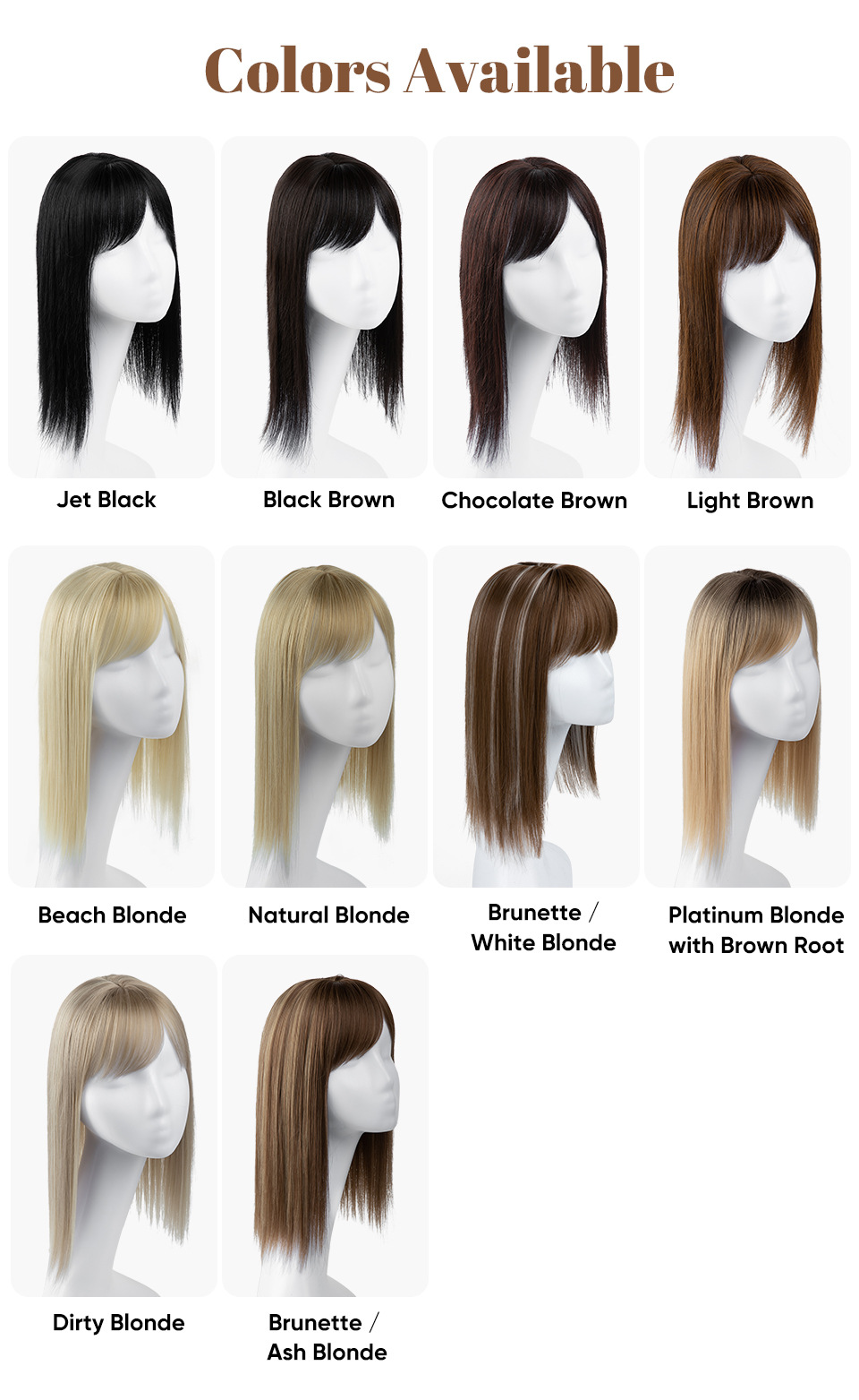 Perruque de cheveux synthétiques, Patch supérieur pour femmes, frange 3D pour un blanchiment naturel, Patch capillaire Invisible_voghion.com