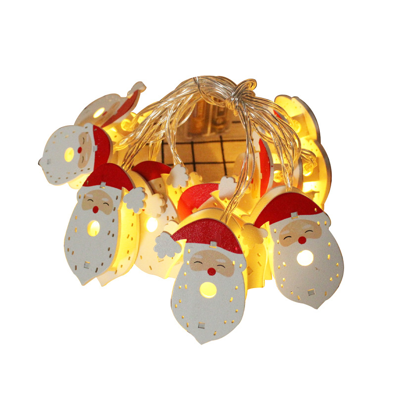 Cadena de luz transfronteriza de Santa Claus lindo alce decoración de vacaciones muñeco de nieve LED Cadena de luz al aire libre vacaciones Navidad Cadena de luz