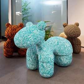 小马椅可爱椅子客厅动物凳子个性儿童坐凳卡通造型一体网红小马凳