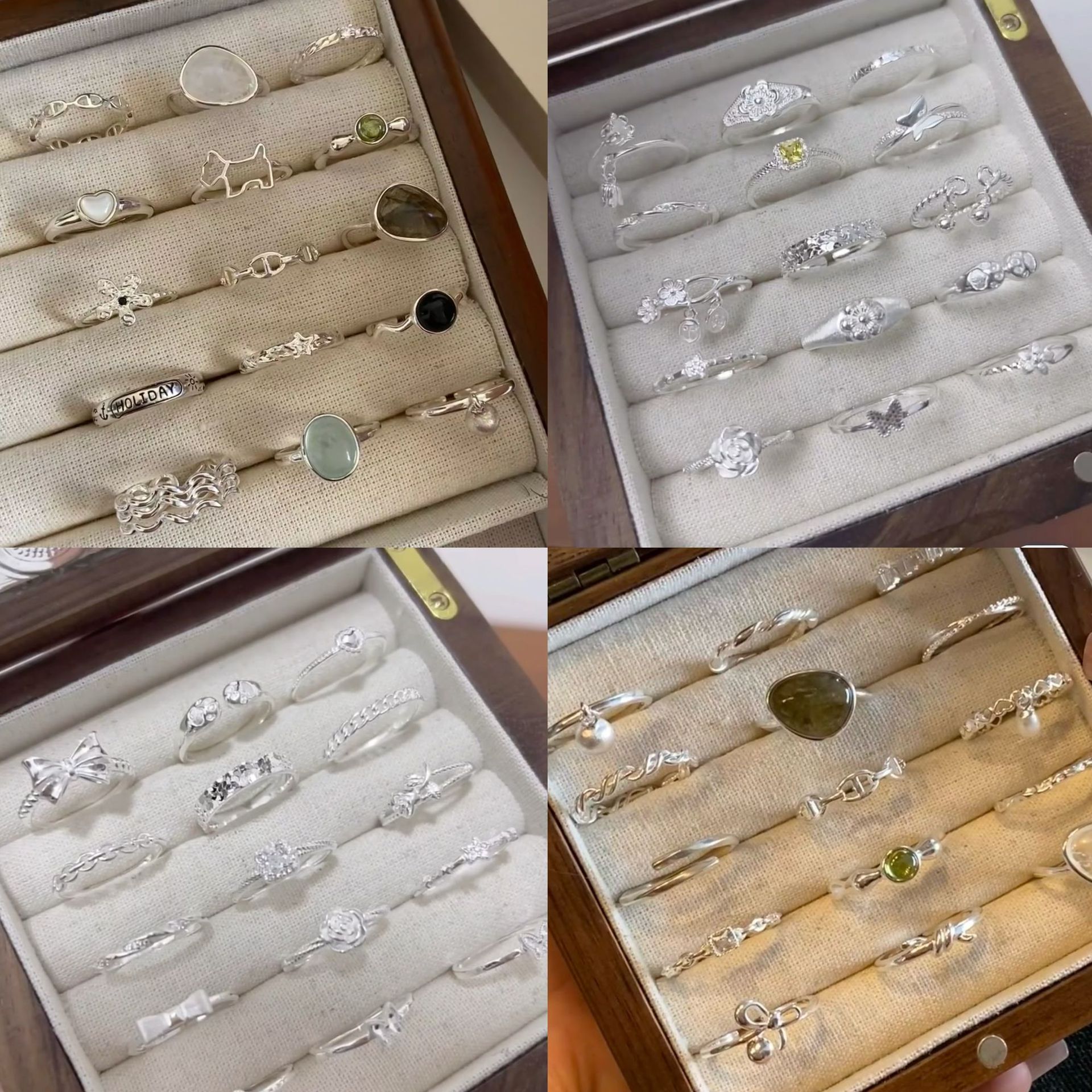 Anillo de apertura geométrica de onda hueca de metal plateado, anillo de diseño de tendencia, joyería de sentido avanzado simple transfronterizo, mujer