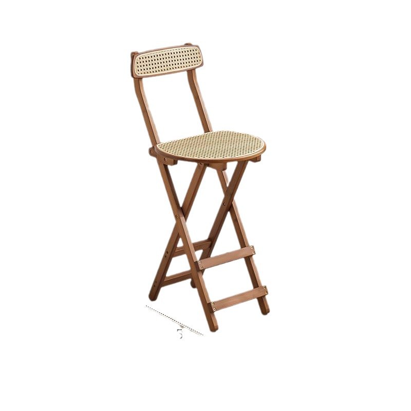 Taburete plegable cafetería cajero contador respaldo silla portátil sólido adulto pequeño banco