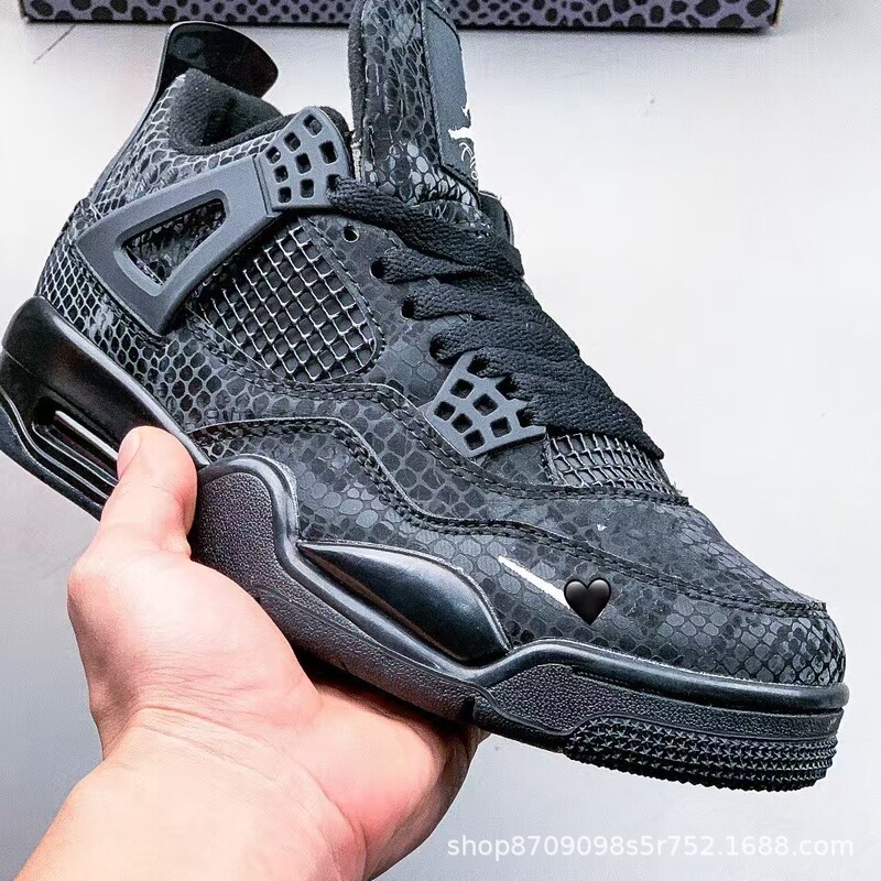 莆田純正 AJ4 ミッドトップレトロカジュアルスポーツ文化バスケットボールシューズメッシュ通気性エアクッションクッション性スポーツシューズ|undefined