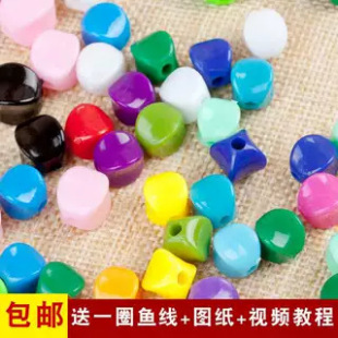 DIY�ֹ������Ӂ�����ɢ���Ӽ����в��ϰ�10mm�Ľǌ�ɫ�鰴�ﴮ��