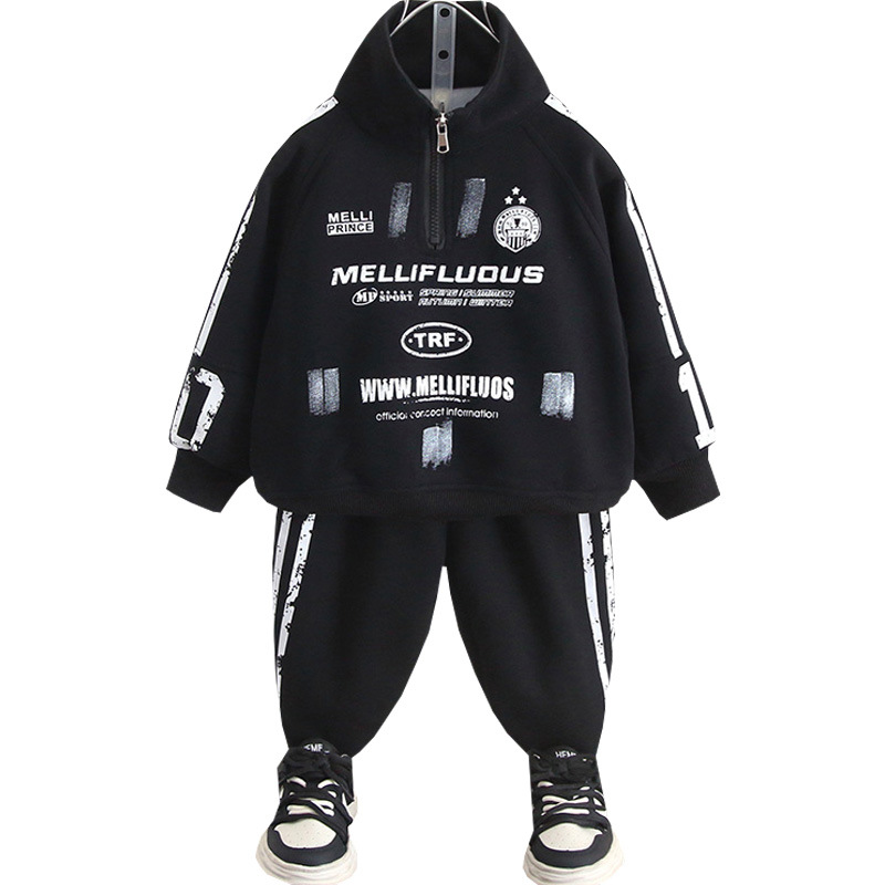 6150 Traje de ocio de otoño para niños 2025 Nuevo estilo Estilo occidental Suéter de primavera y otoño para niños Ropa deportiva Bebé de dos piezas