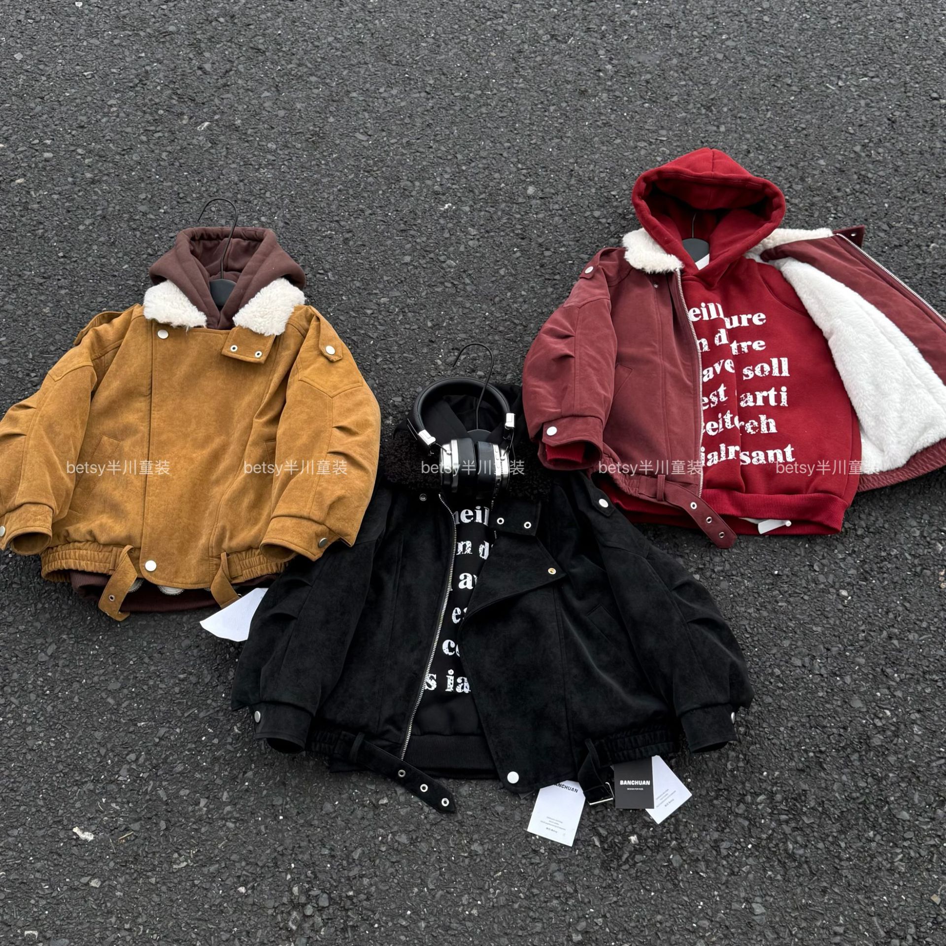 Children's Jacket Semi-Cantonese Clothing 2025 Winter New Style for Boys and Girls, Textured Fleece-Lined and Thickeneded Korean Style High-End Trendy Jacket