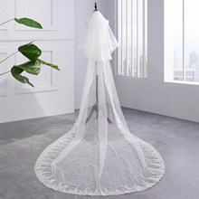 HL50新娘头纱速卖通wish等供货虎丘头纱批发工厂蕾丝