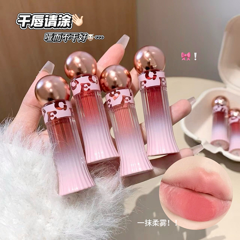 Gege bear轻盈绒感唇泥 哑光丝绒韩系学生显上色不易掉色素颜唇釉|undefined