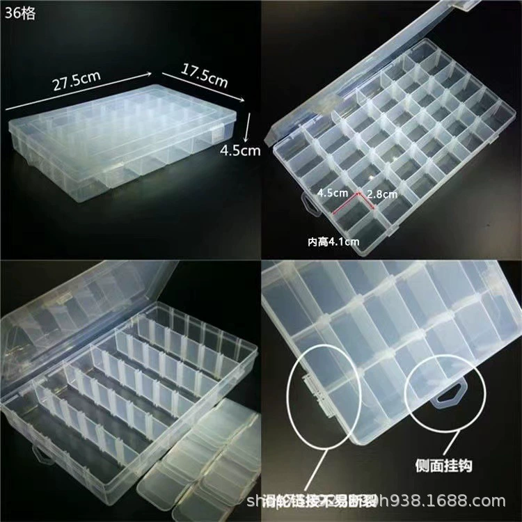 Storage box, small storage system, earrings, transparent plastic accessory