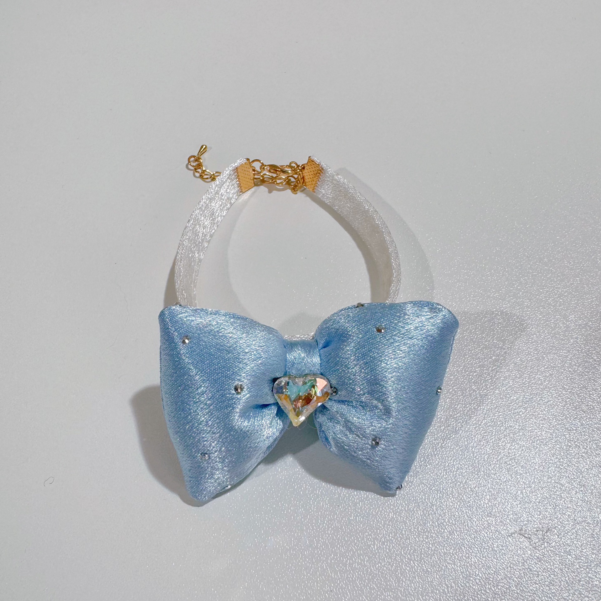 20g Weight Pet Collar Type Of Pet Supplies 1 Piece Quantity Casual, Daily Occasion Linen Material Heart Shape, Bow Knot Pattern All Seasons Season Cute Style 1 Piece All Seasons Cute Linen Heart Shape Bow Knot Pet Collar 5