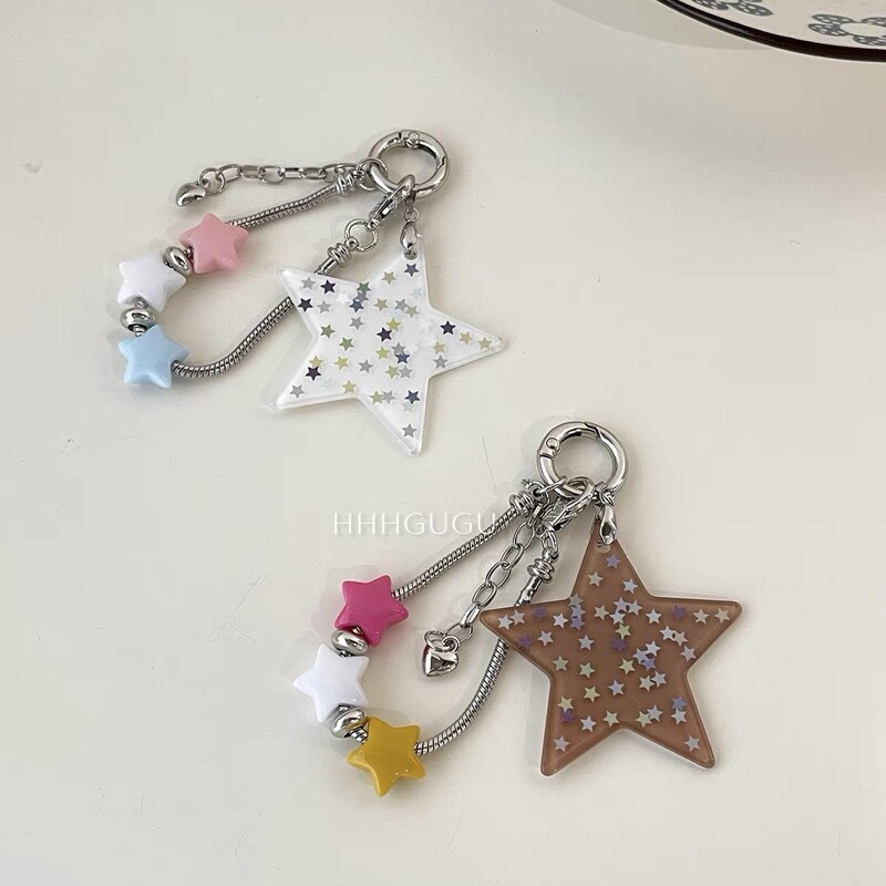 Cute big star snake bone chain phone strap DIY lanyard bag strap CCD keychain earphone accessory Cute big star snake bone chain phone strap DIY lanyard bag strap CCD keychain earphone accessory