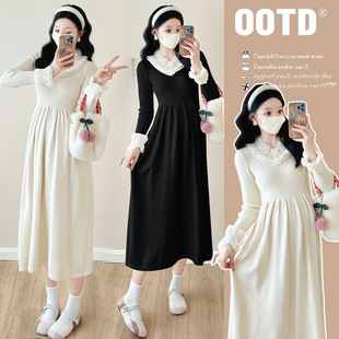 Real shot in stock autumn and winter new temperament socialite sweet sweater base dress
