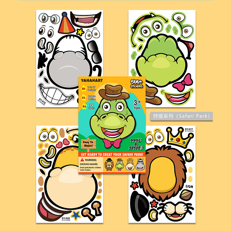 Pegatinas DIY Infantiles de Dibujos Animados de Papel Artesanal, Decorativo, para Día de los Niños image 18
