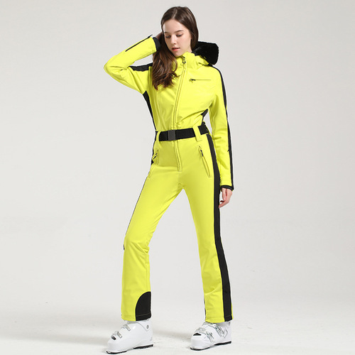 Women's Ski Suit, One-piece Slimming and Weight-Loss Snowboard Ski Suit Set, Outdoor Windproof and Thick Warm Snow Suit