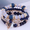 Fashionable ethnic acrylic glossy bracelet with tassels, city style, boho style, ethnic style