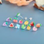 Милые мультяшные фруктовые серьги, маленькая клубника, новая коллекция, простой и элегантный дизайн