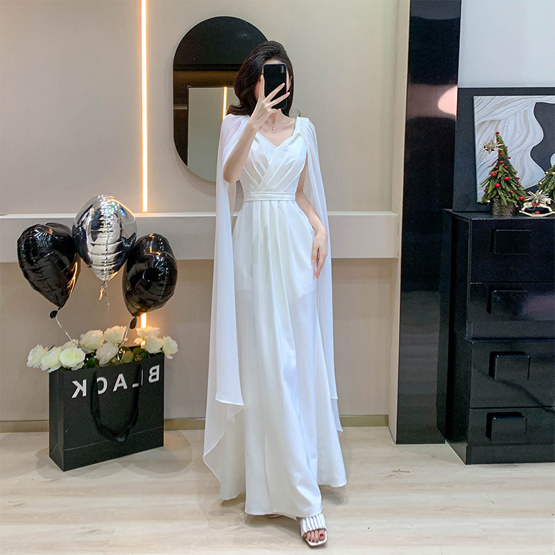 Evening Dress Women's 2026 New Style Banquet Noble Dress Elegant Aura Queen Long Dress Socialite