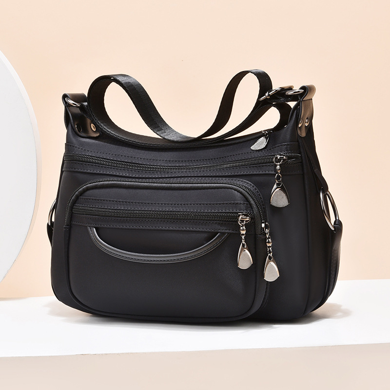 New Fabric Women's Bag Trendy Cross-Border Shoulder Bag Crossbody Bag Middle-Aged and Elderly Ladies Mother Bag Bags