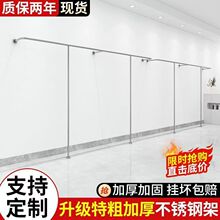 服装店展示架上墙加厚T型不锈钢拉丝银色墙壁挂架女装货架落地式