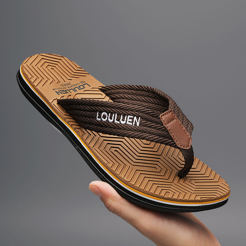 New summer flip-flops for men, non-slip outer wear, Korean version eva beach slippers, men's sandals, flip-flops, fashionable men's shoes