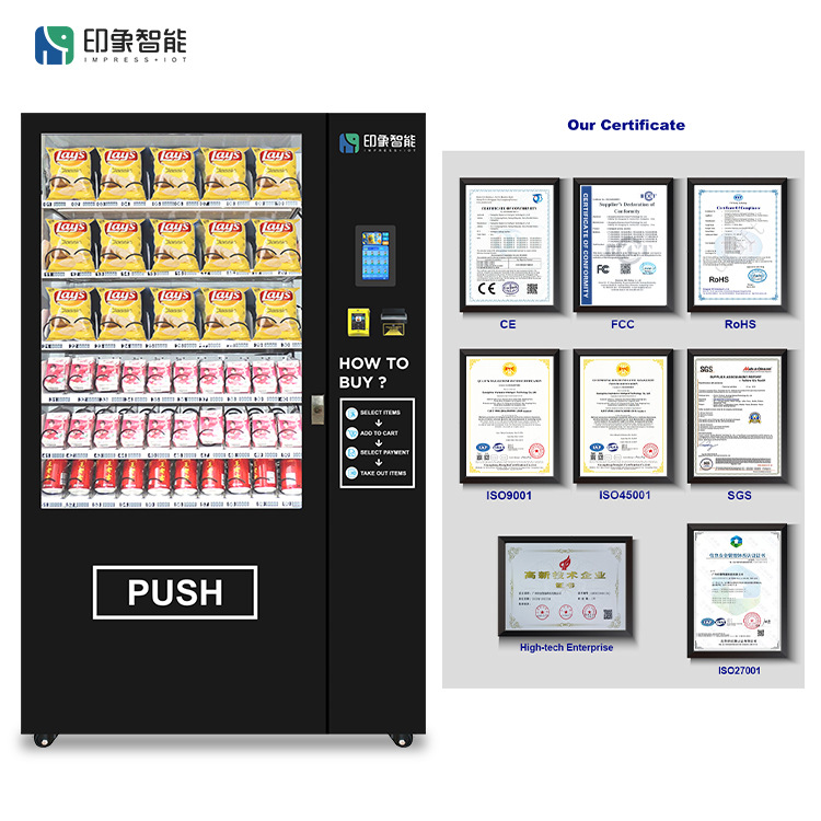 Fabricante directo 24 horas máquina expendedora no tripulada de cabecera de rejilla para apoyar la exportación de comercio exterior