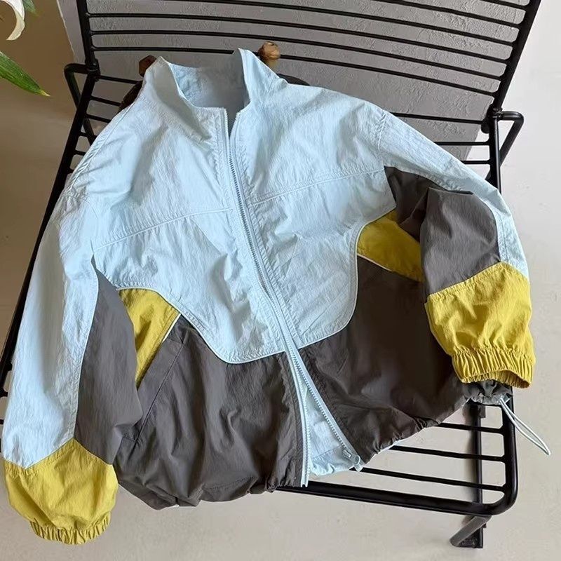 Children's Stand-Collar Sun Protection Jacket, Boys' Outerwear, 2026 Summer Thin Style Boys' Jacket, Girls' Stylish Zip-Up Top