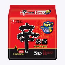 网红休闲食品    （袋装）农心辛香菇牛肉拉面120g    1*8组*5包