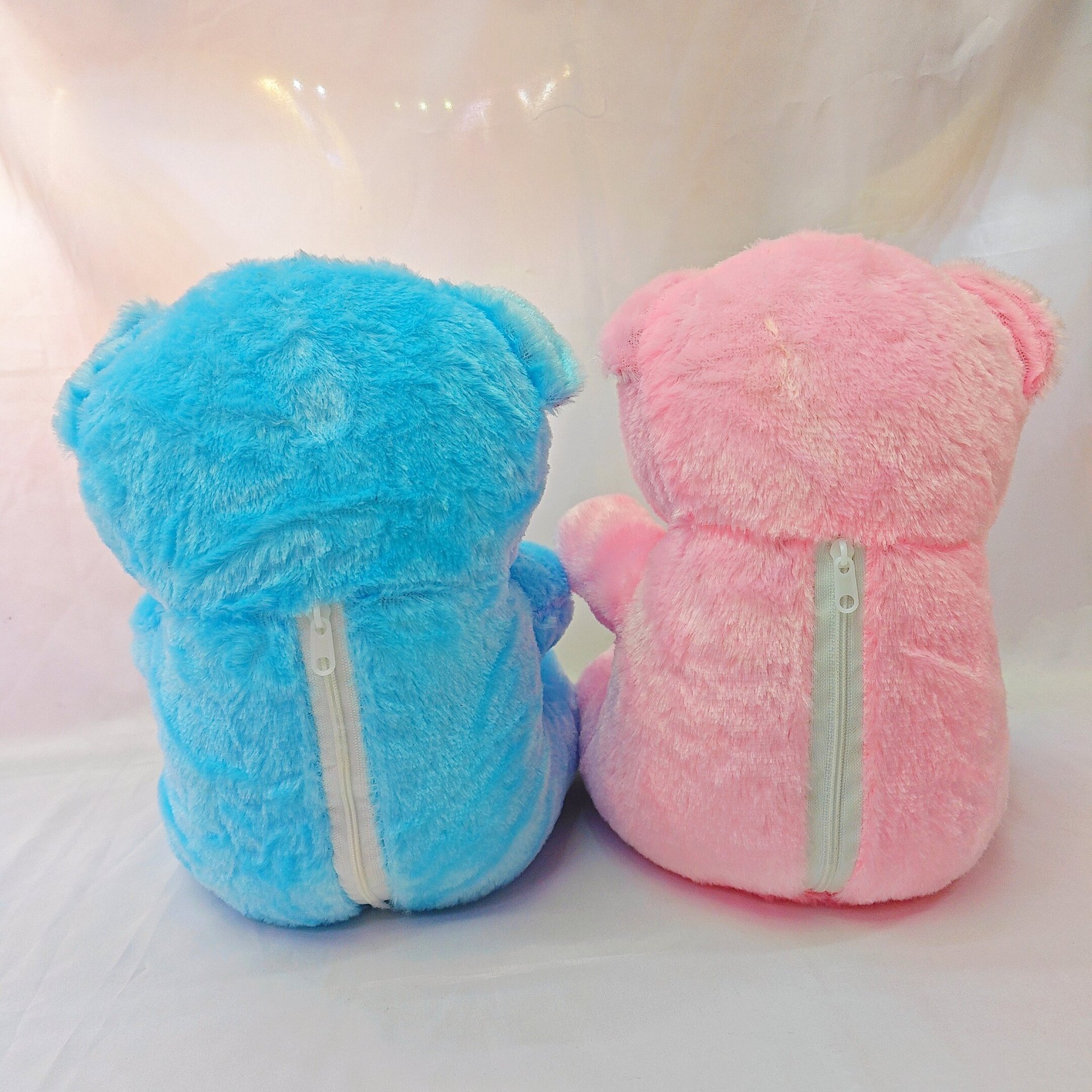 Almohada de Peluche de Oso a Cuadros de Peluche y Algodón PP para Niños
