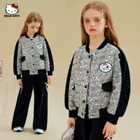 HelloKitty Детская куртка для девочек 2025 новый весенний и осенний детский детский бейсбольный костюм