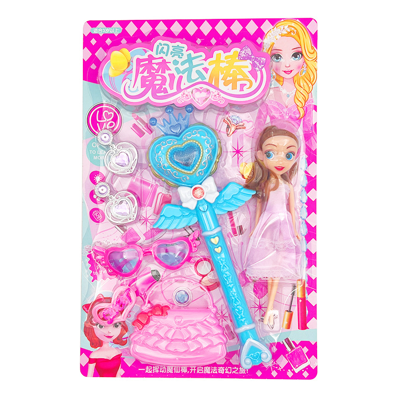 Sonido de varita mágica princesa luminosa luminosa proyección de juguete niña de hadas convertida en corona infantil palo de hadas