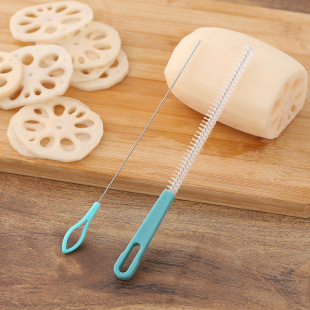 Washing lotus root hole artifact multi-functional lotus root hole decontamination cleaning small brush piping nipple nipple straw cleaning tool